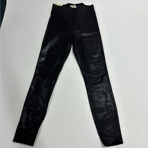 L'AGENCE Rochelle Coated Pull On jeans High Rise -Black - NWT